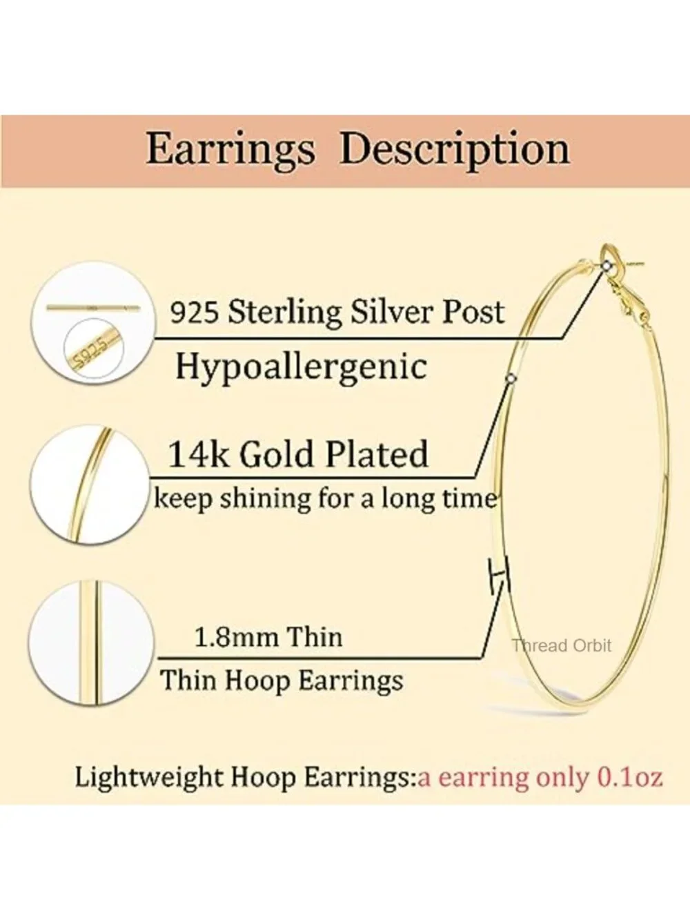 8 Pair Gold Silver Hoop Earrings Set Chunky Pearl Twisted Statement Earrings